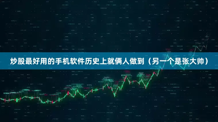 炒股最好用的手机软件历史上就俩人做到（另一个是张大帅）